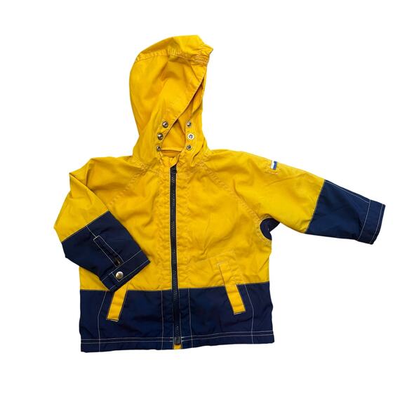 GAP Other - VTG GAP Y2K Jacket Boys Toddler 2 2T Yellow Navy Colorblock Lightweight Rain